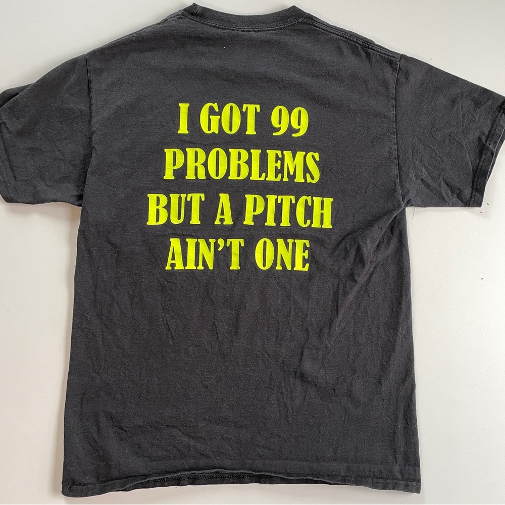 99 problems but a pitch ain’t one Baseball T-Shirt Jay-Z - Black Medium.
